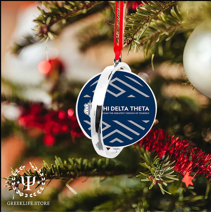 Phi Delta Theta Christmas Reversible Flat Round Ornament
