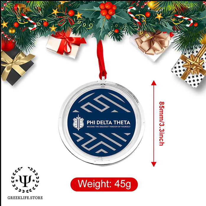 Phi Delta Theta Christmas Reversible Flat Round Ornament