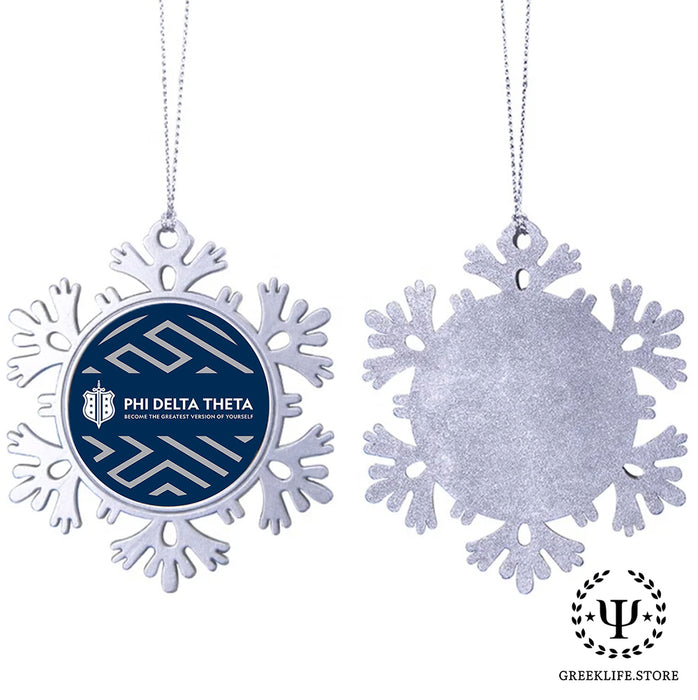 Phi Delta Theta Christmas Ornament - Snowflake Metal