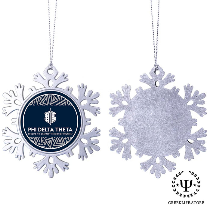 Phi Delta Theta Christmas Ornament - Snowflake Metal