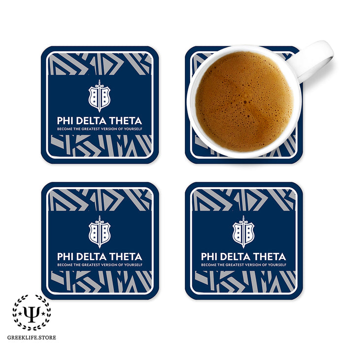 Phi Delta Theta Beverage Coasters Square (Set of 4)