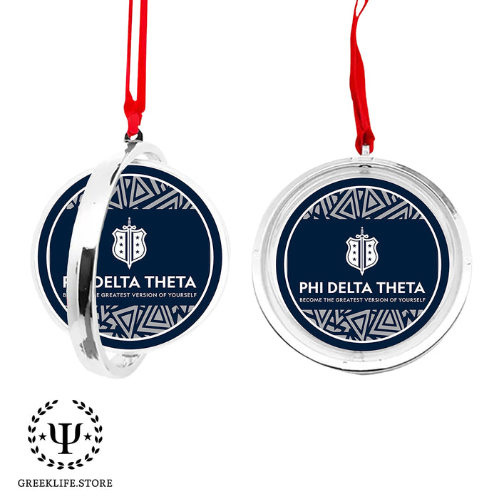 Phi Delta Theta Christmas Reversible Flat Round Ornament