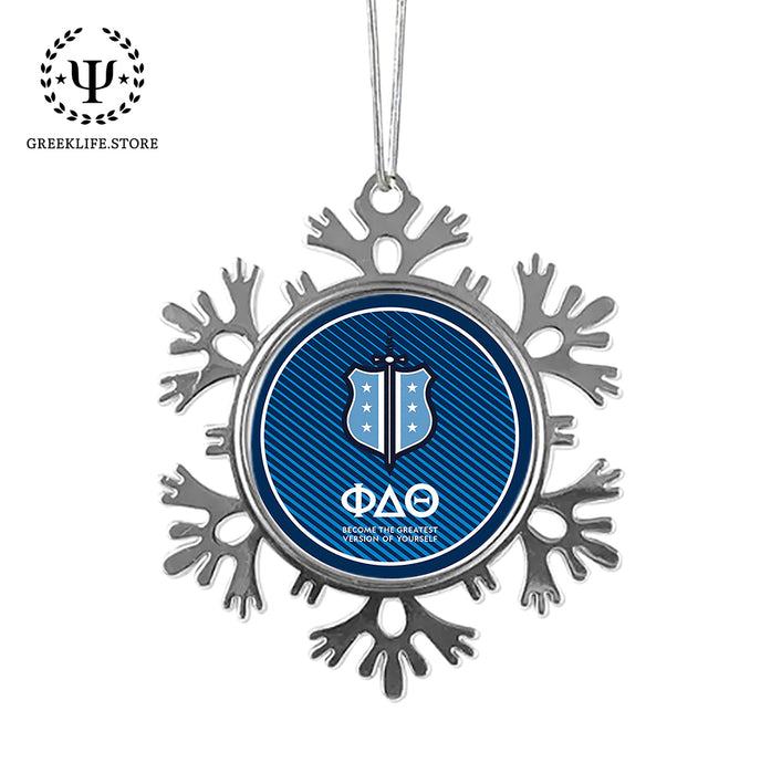 Phi Delta Theta Christmas Ornament - Snowflake Metal