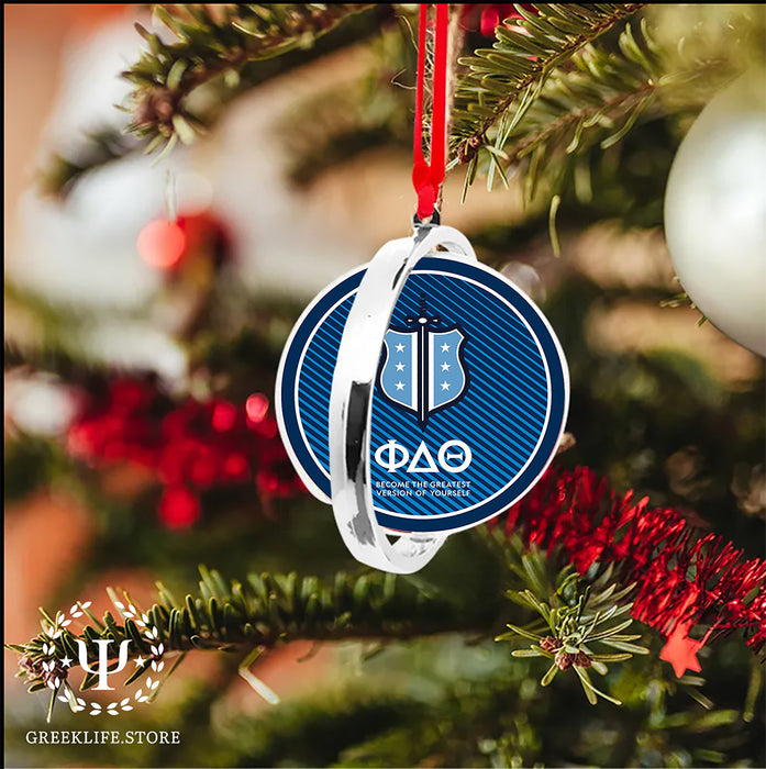Phi Delta Theta Christmas Reversible Flat Round Ornament