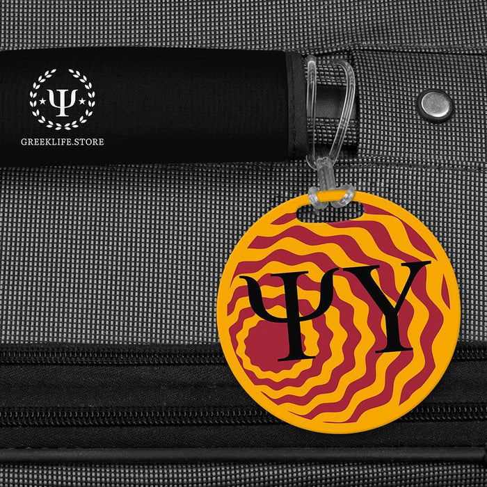 Psi Upsilon Luggage Bag Tag (round)