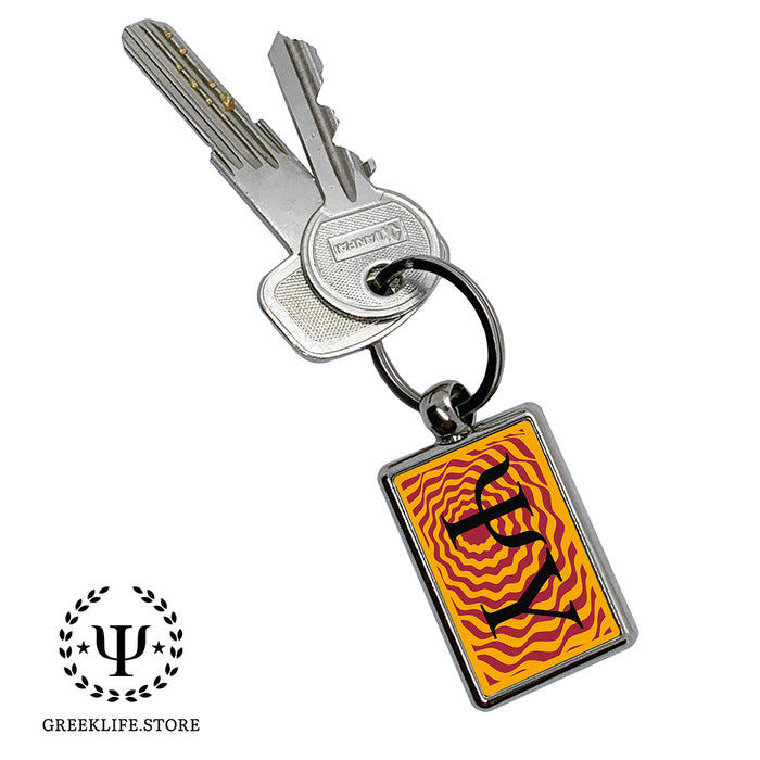 Psi Upsilon Keychain Rectangular