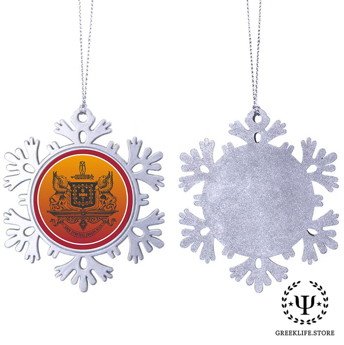 Psi Upsilon Christmas Ornament - Snowflake Metal