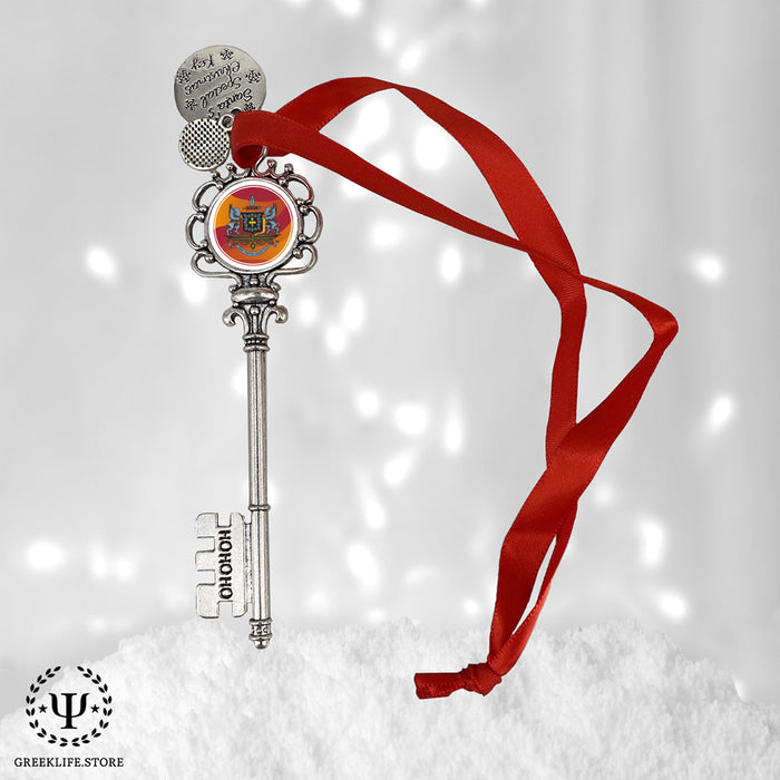 Psi Upsilon Christmas Ornament Santa Magic Key