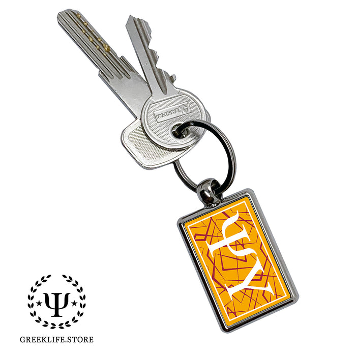 Psi Upsilon Keychain Rectangular