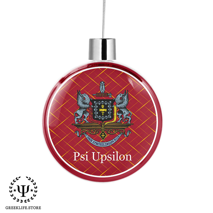Psi Upsilon Christmas Ornament Flat Round
