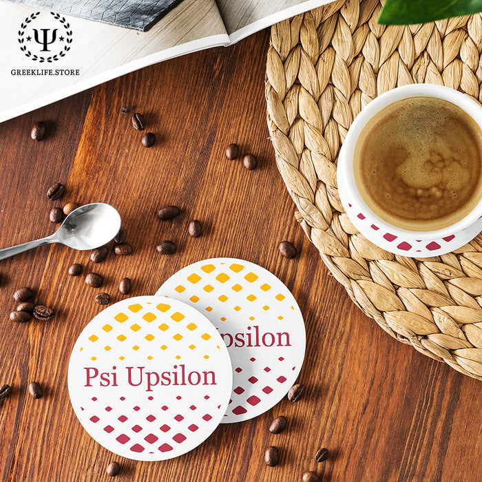 Psi Upsilon Beverage coaster round (Set of 4)