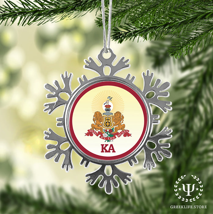 Kappa Alpha Order Christmas Ornament - Snowflake Metal