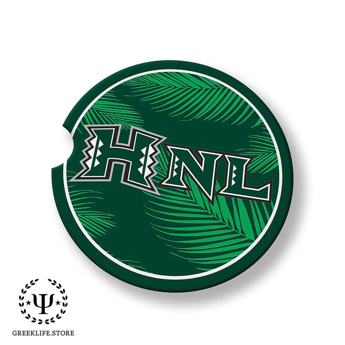 University of Hawaii MANOA Car Cup Holder Coaster (Set of 2)