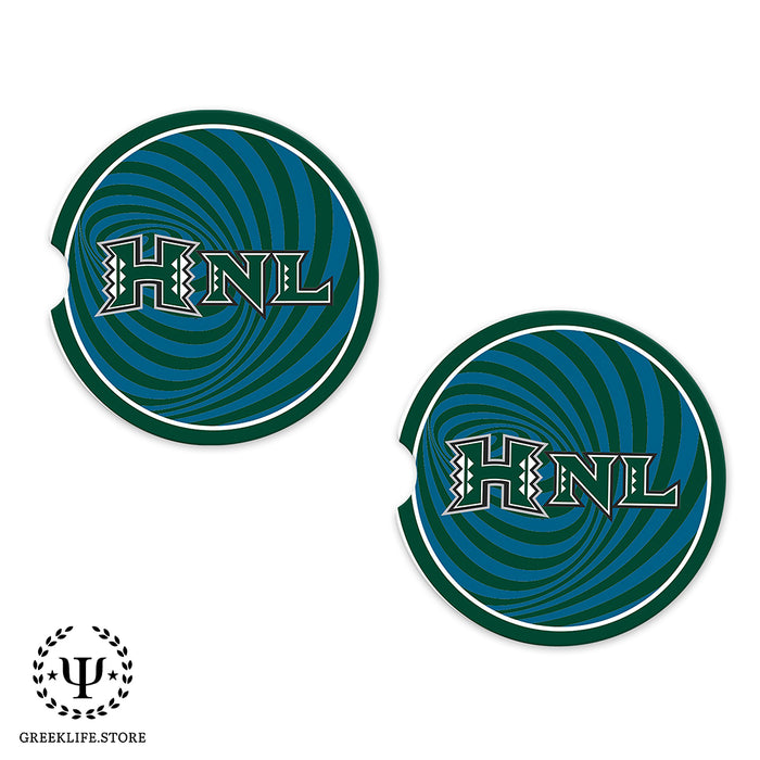 University of Hawaii MANOA Car Cup Holder Coaster (Set of 2)