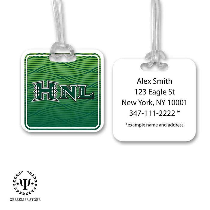 University of Hawaii Luggage Bag Tag (square)