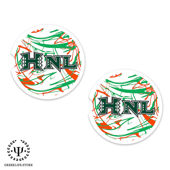 University of Hawaii MANOA Car Cup Holder Coaster (Set of 2)