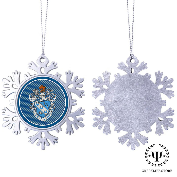 Theta Xi Christmas Ornament - Snowflake Metal