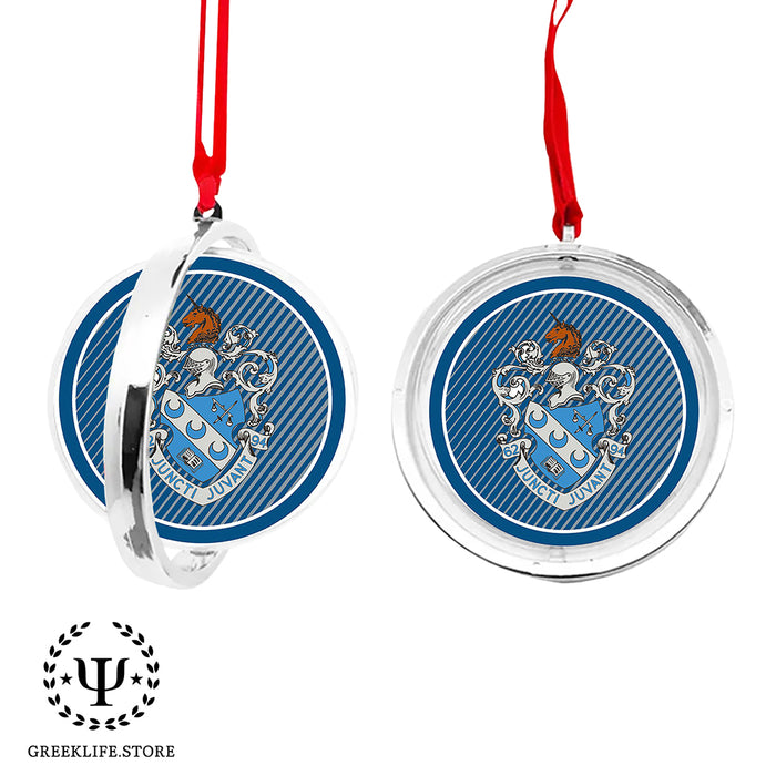 Theta Xi Christmas Reversible Flat Round Ornament