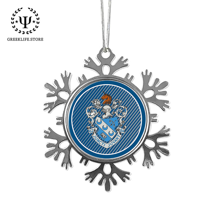 Theta Xi Christmas Ornament - Snowflake Metal