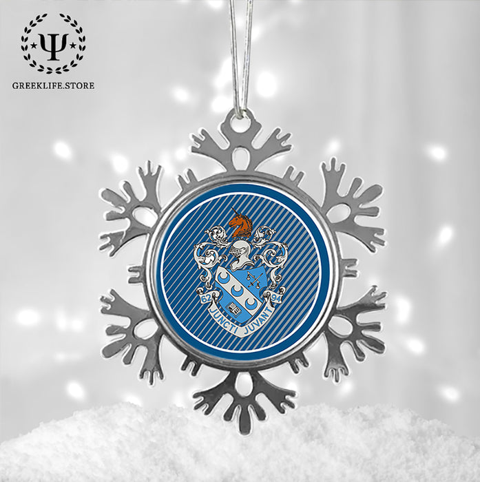 Theta Xi Christmas Ornament - Snowflake Metal