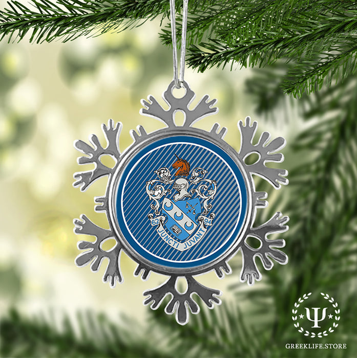Theta Xi Christmas Ornament - Snowflake Metal