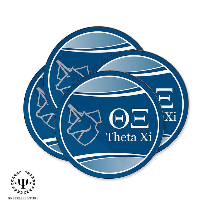 Theta Xi Beverage coaster round (Set of 4)