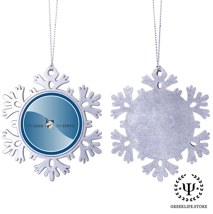 Theta Xi Christmas Ornament - Snowflake Metal