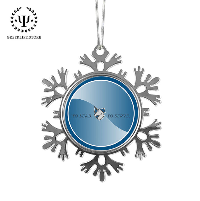Theta Xi Christmas Ornament - Snowflake Metal