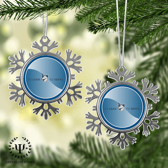 Theta Xi Christmas Ornament - Snowflake Metal