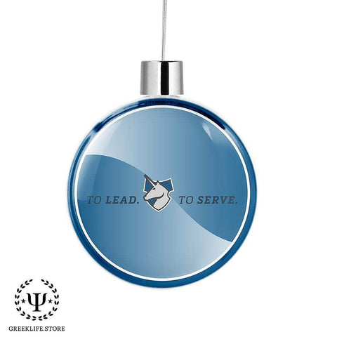 Theta Xi Christmas Ornament Flat Round