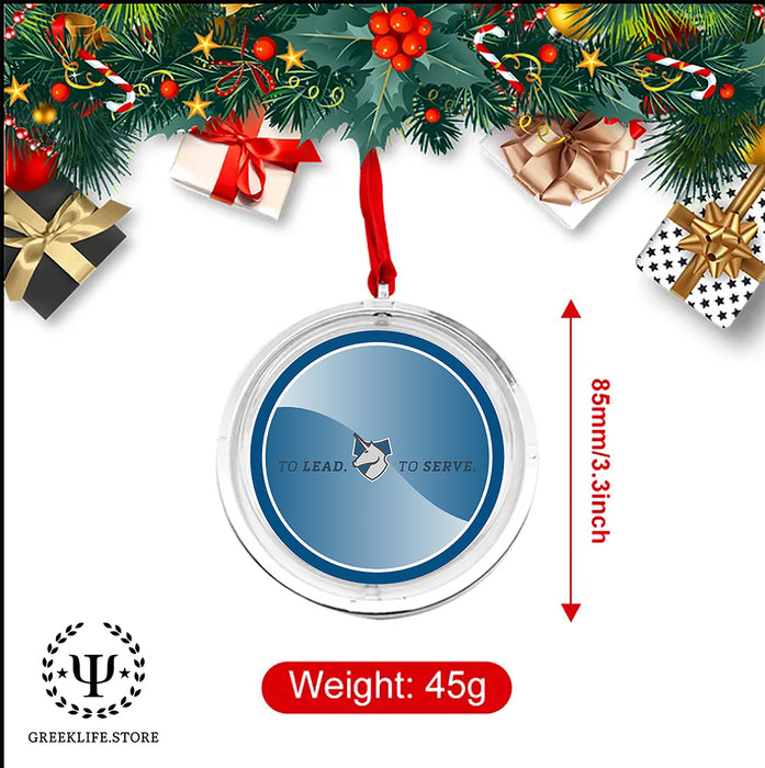 Theta Xi Christmas Reversible Flat Round Ornament