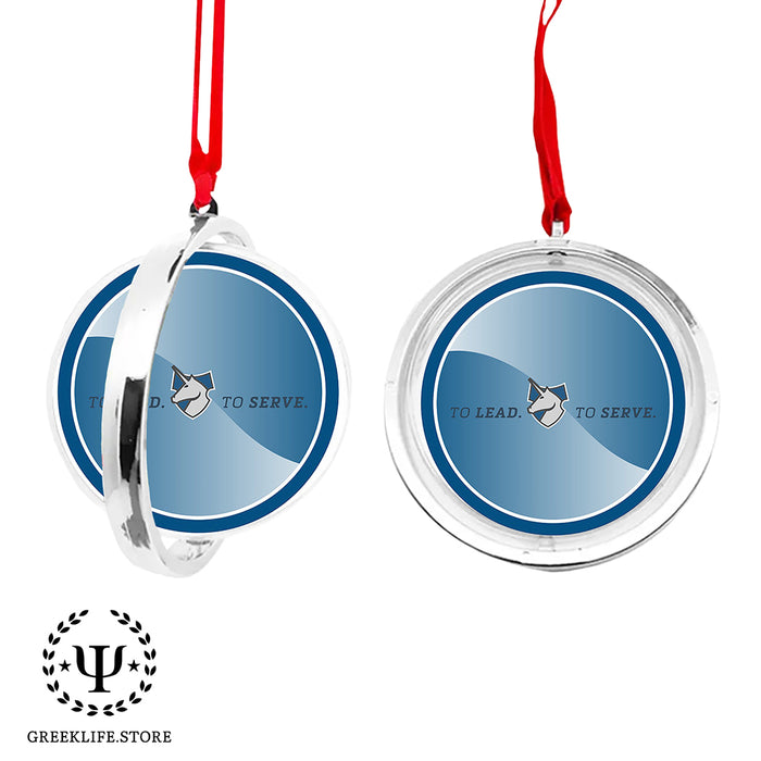 Theta Xi Christmas Reversible Flat Round Ornament