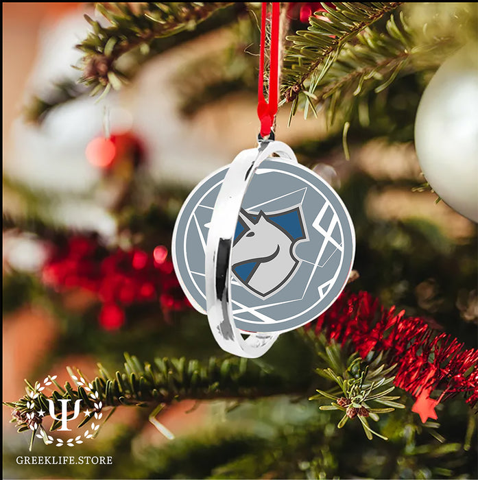 Theta Xi Christmas Reversible Flat Round Ornament