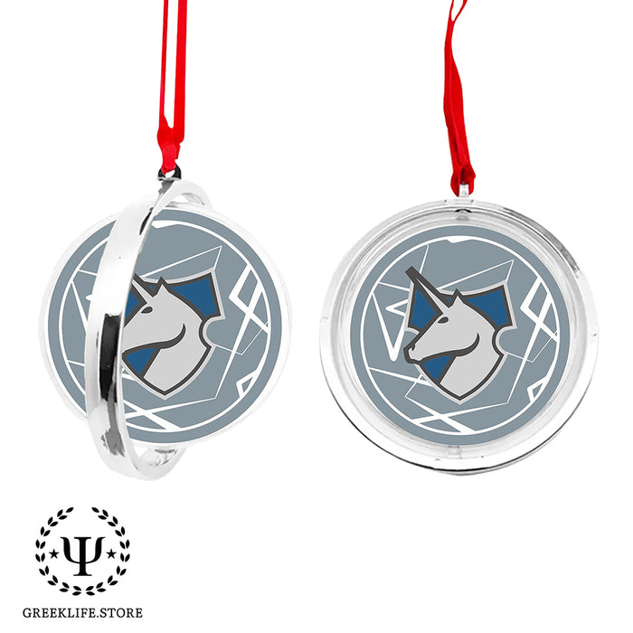 Theta Xi Christmas Reversible Flat Round Ornament