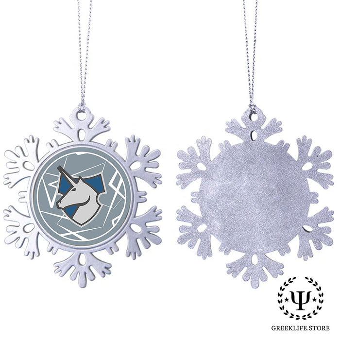 Theta Xi Christmas Ornament - Snowflake Metal
