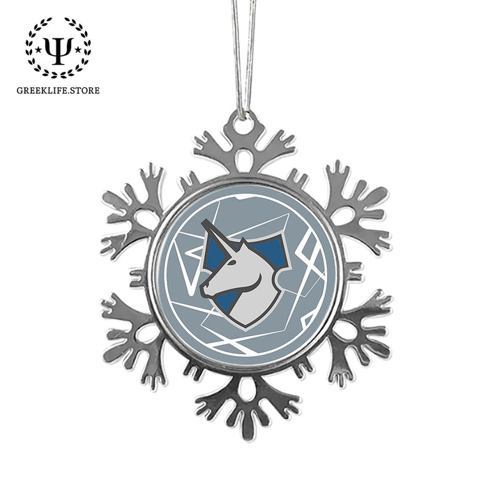 Theta Xi Christmas Ornament - Snowflake Metal