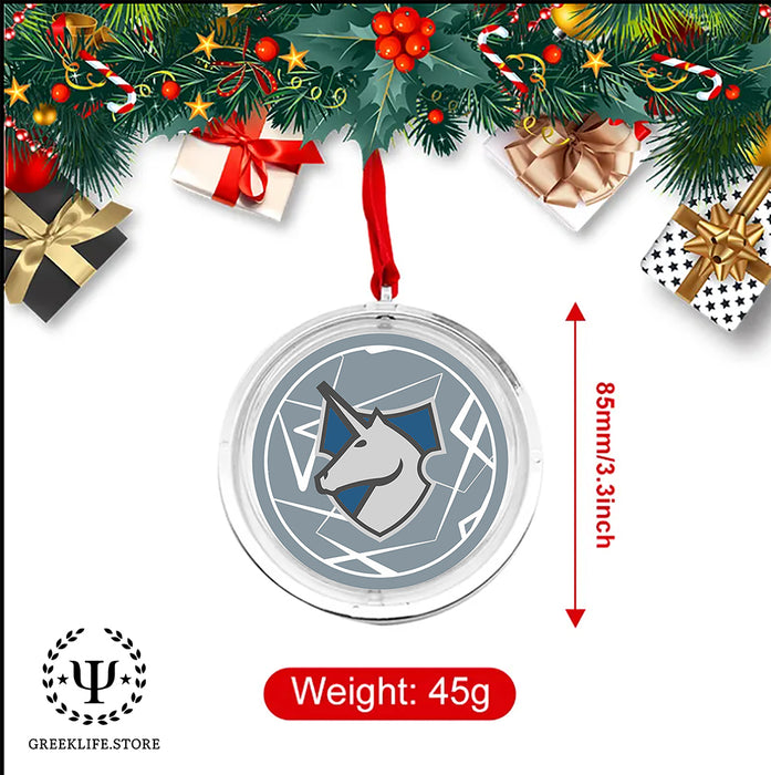 Theta Xi Christmas Reversible Flat Round Ornament