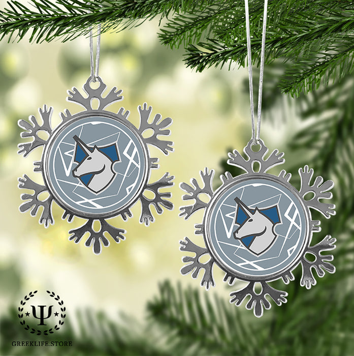 Theta Xi Christmas Ornament - Snowflake Metal