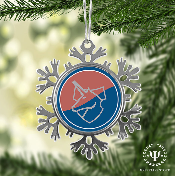 Theta Xi Christmas Ornament - Snowflake Metal