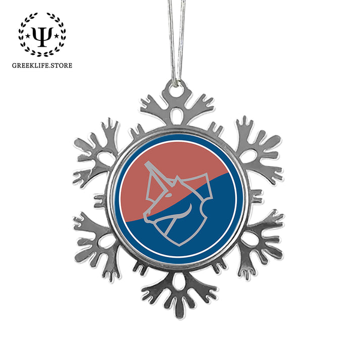 Theta Xi Christmas Ornament - Snowflake Metal