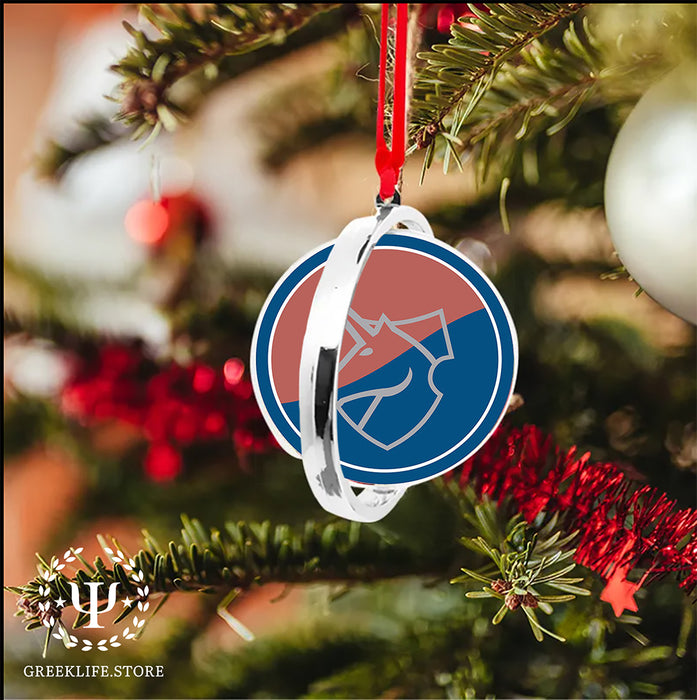 Theta Xi Christmas Reversible Flat Round Ornament