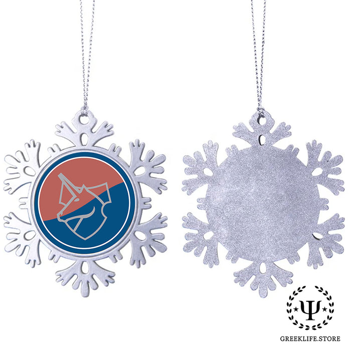 Theta Xi Christmas Ornament - Snowflake Metal