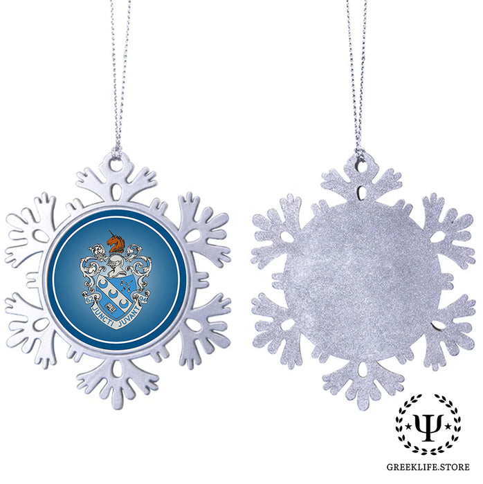 Theta Xi Christmas Ornament - Snowflake Metal