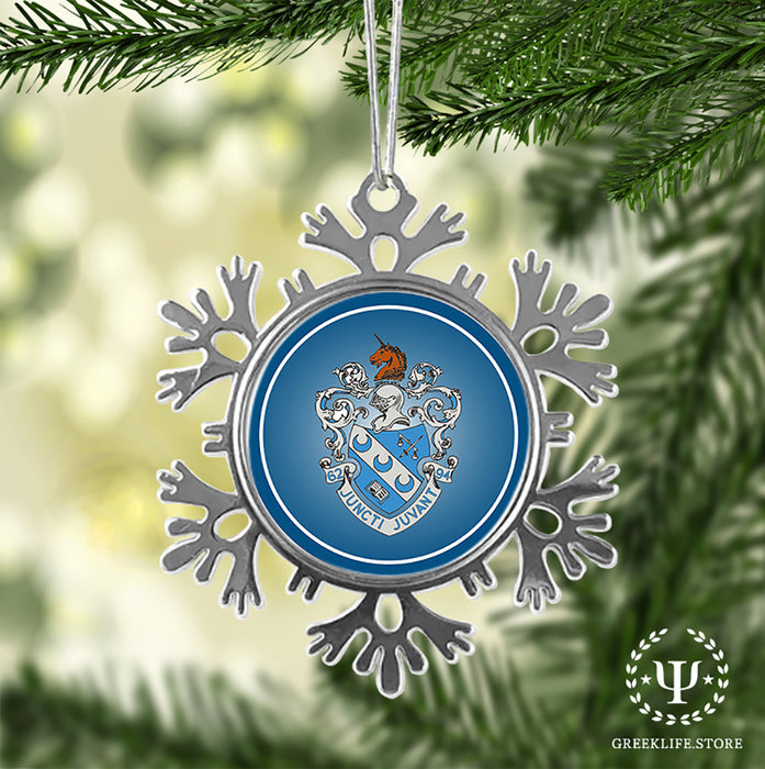 Theta Xi Christmas Ornament - Snowflake Metal