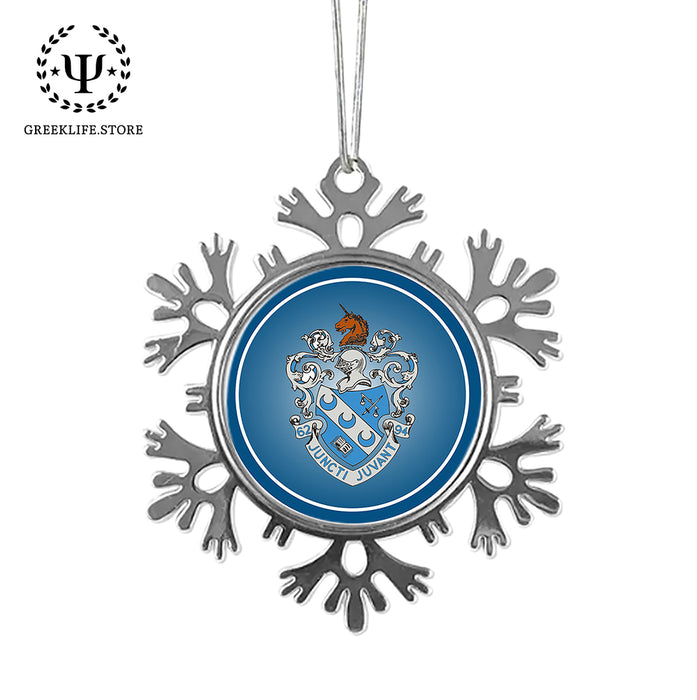 Theta Xi Christmas Ornament - Snowflake Metal