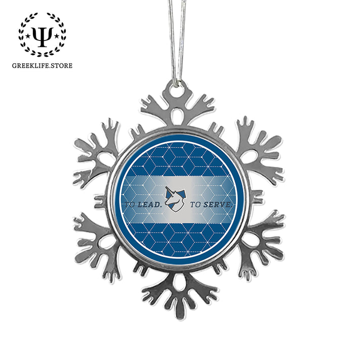 Theta Xi Christmas Ornament - Snowflake Metal