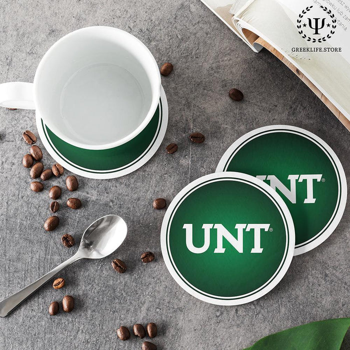 University of North Texas Beverage coaster round (Set of 4)