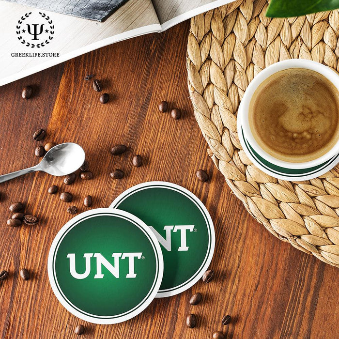 University of North Texas Beverage coaster round (Set of 4)