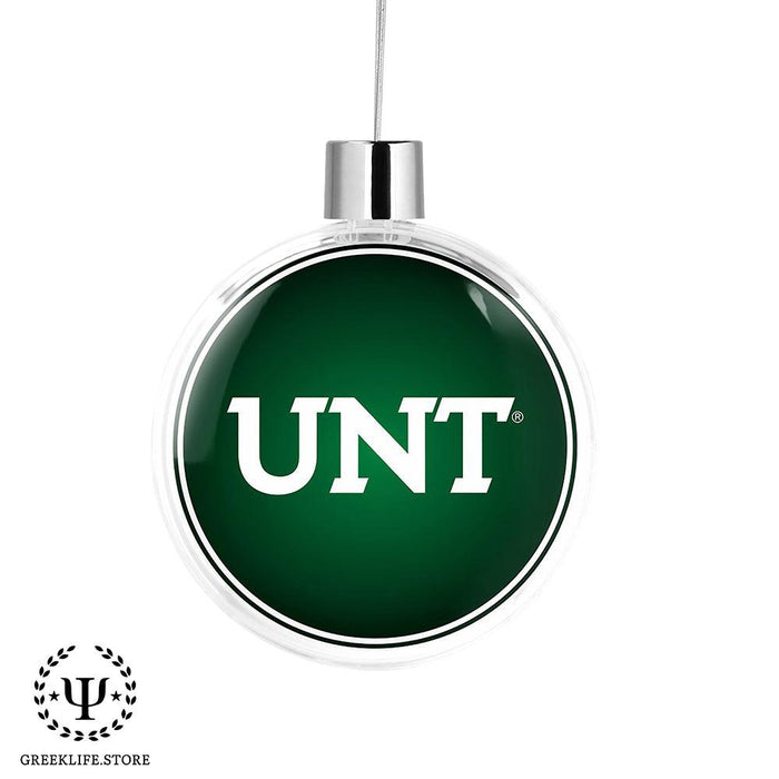 University of North Texas Christmas Ornament Flat Round