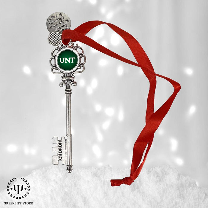 University of North Texas Christmas Ornament Santa Magic Key